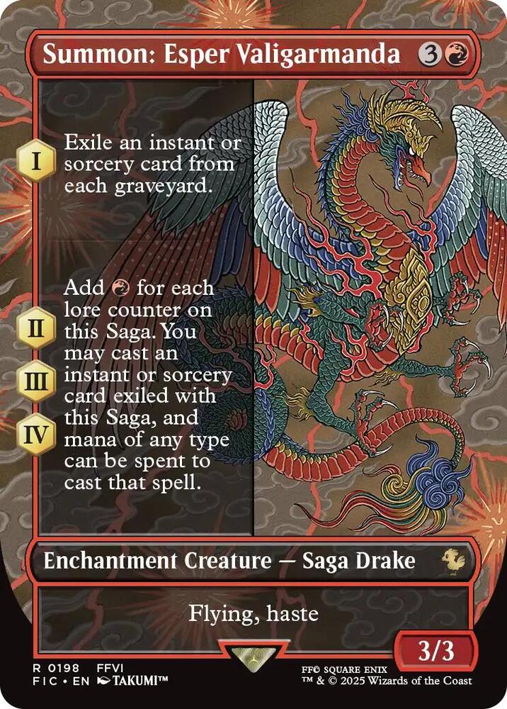 MTG: Commander: FINAL FANTASY Summon: Esper Valigarmanda (Borderless) 198