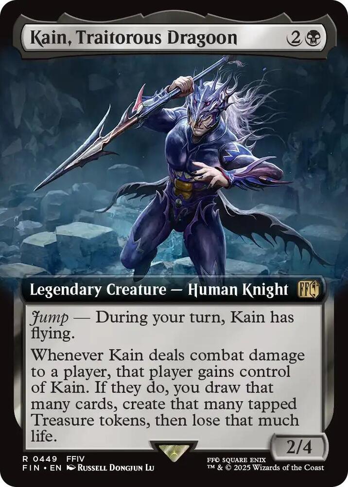 MTG: UB: FINAL FANTASY Kain, Traitorous Dragoon (Extended Art) 449