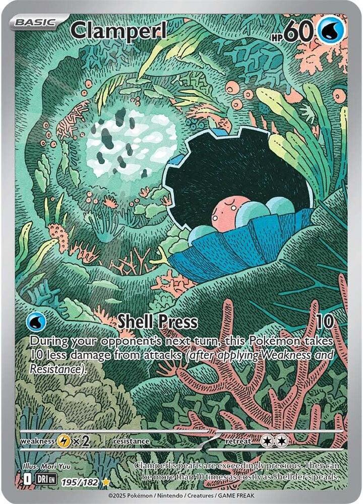 Pokemon Destined Rivals Clamperl 195/182