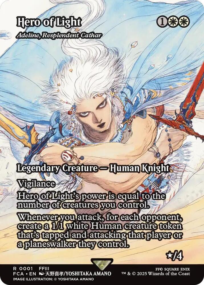 MTG: UB: FINAL FANTASY Hero of Light - Adeline, Resplendent Cathar (Showcase) 1