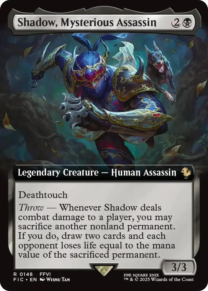 MTG: Commander: FINAL FANTASY Shadow, Mysterious Assassin (Extended Art) 148