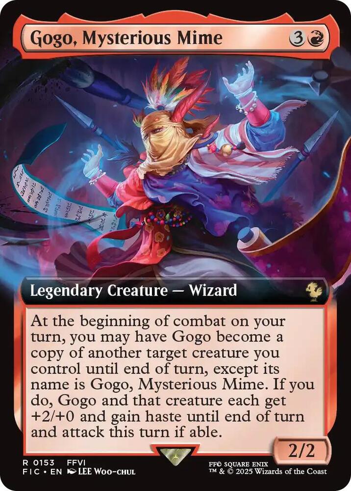 MTG: Commander: FINAL FANTASY Gogo, Mysterious Mime (Extended Art) 153