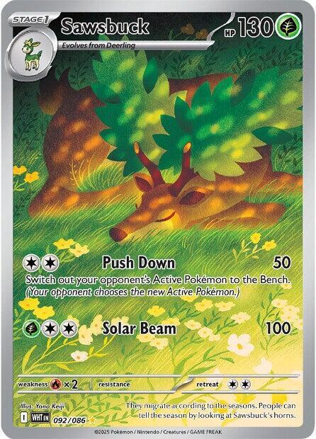 Pokemon White Flare Sawsbuck 092/086