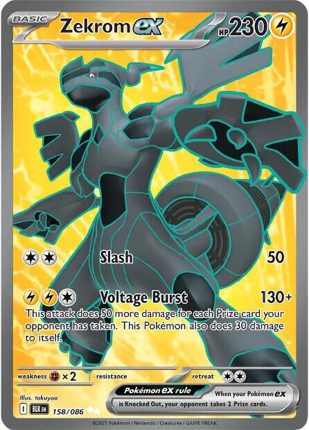 Pokemon Black Bolt Zekrom ex 158/086