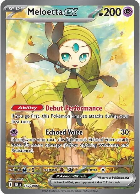 Pokemon Black Bolt Meloetta ex 167/086
