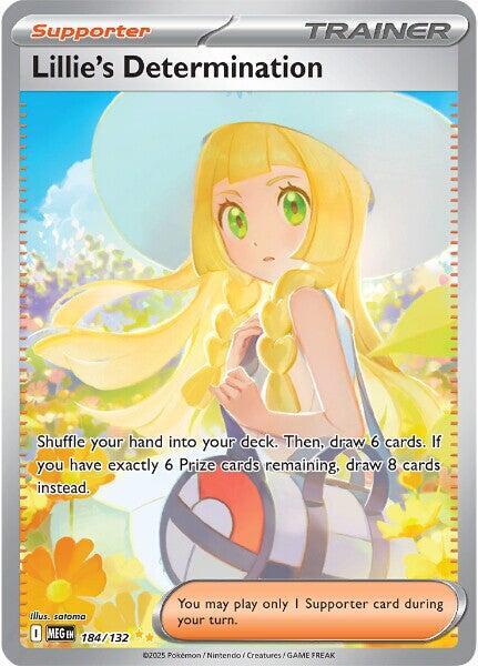 Pokemon Mega Evolution Lillie's Determination 184/132 SIR Holofoil