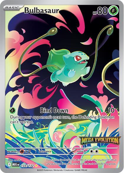 Pokemon Mega Evolution Promos Bulbasaur (Mega Evolution Stamped) 133/132 IR Holofoil