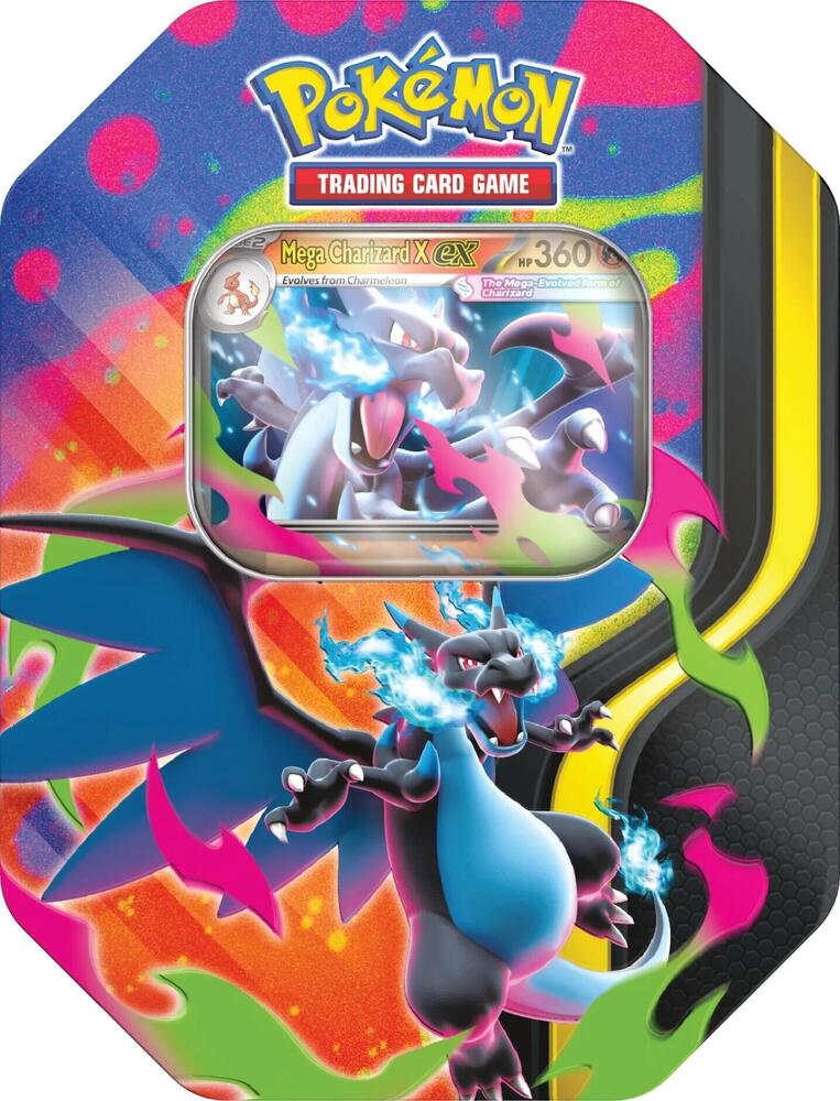 Pokemon Mega Charizard Tin - Mega Charizard X