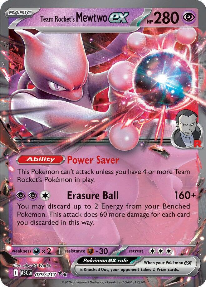 Pokemon Ascended Heroes Team Rocket's Mewtwo ex 079/217