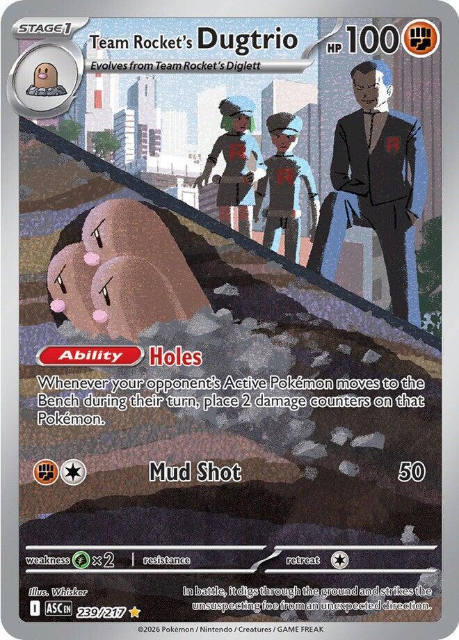 Pokemon Ascended Heroes Team Rocket's Dugtrio 239/217