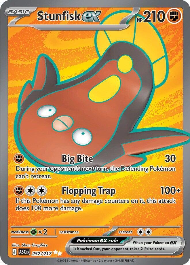 Pokemon Ascended Heroes Stunfisk ex 252/217