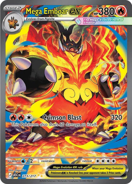 Ascended Heroes Mega Emboar ex 273/217 SIR - JN