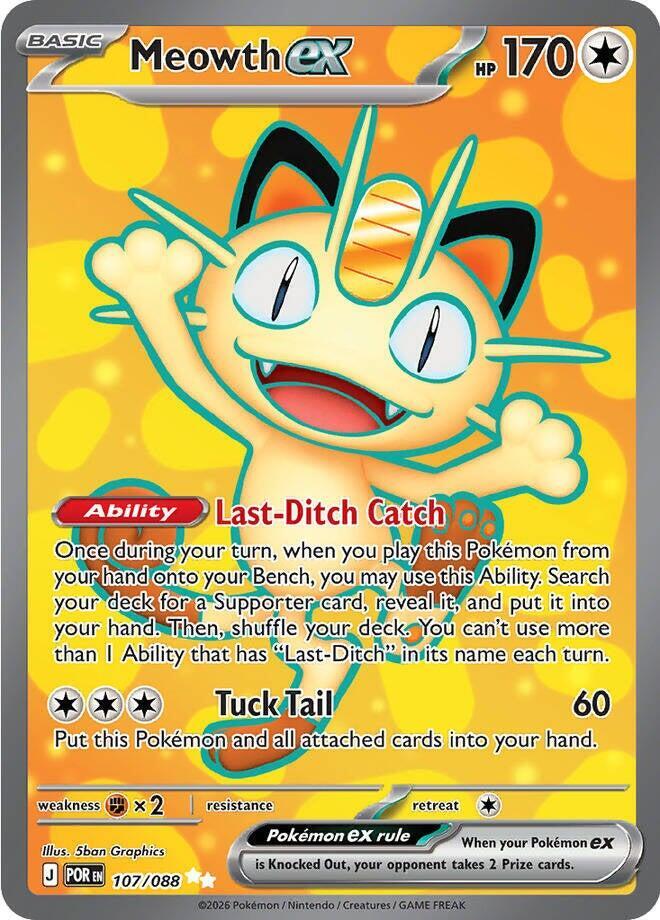 Pokemon Perfect Order Meowth ex 107/088