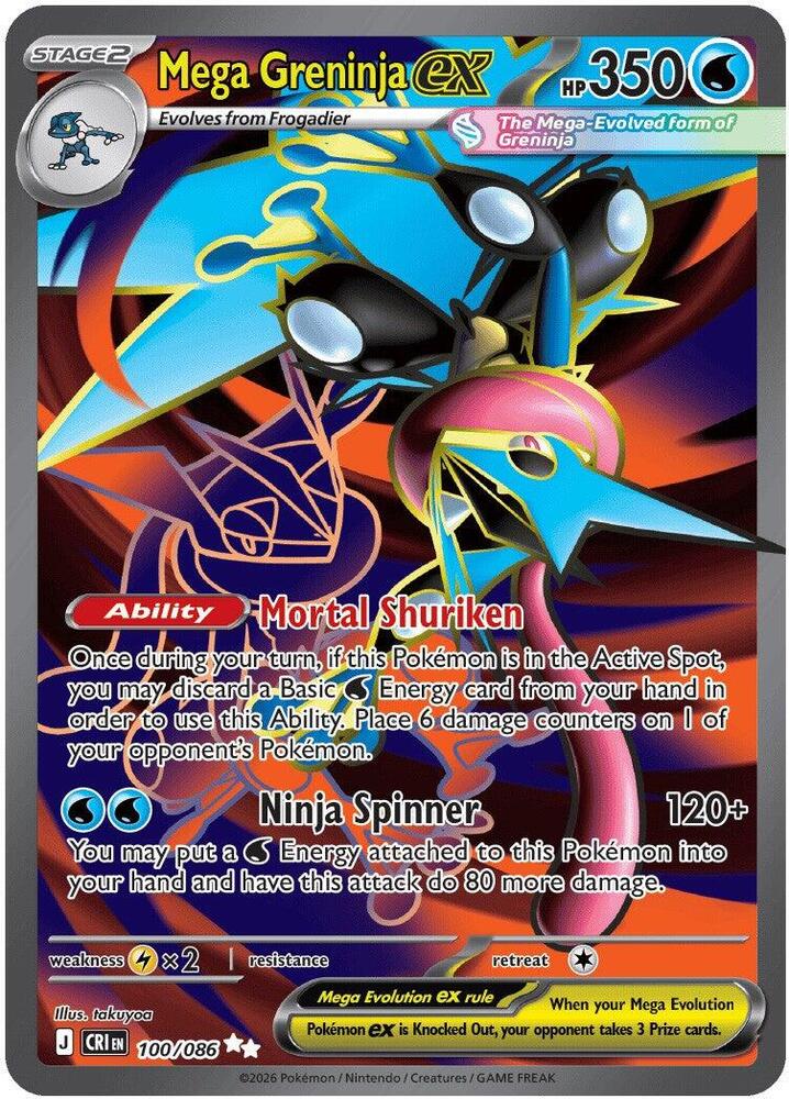 Pokemon Chaos Rising Mega Greninja ex 100/086