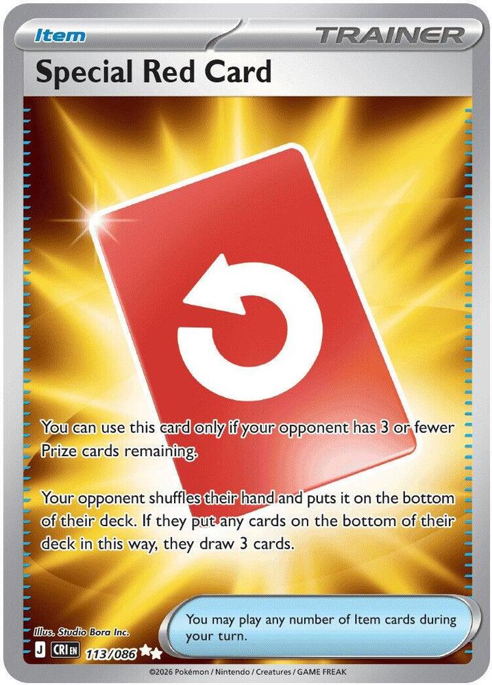 Pokemon Chaos Rising Special Red Card 113/086 Ultra Rare