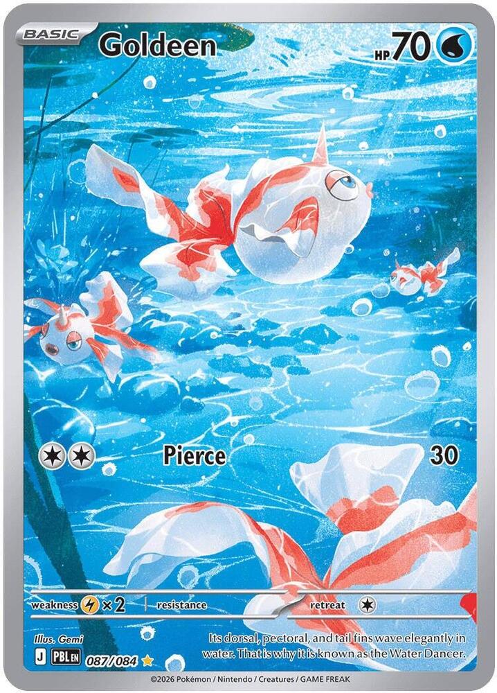 Pokemon Pitch Black Goldeen 087/084 IR Holofoil