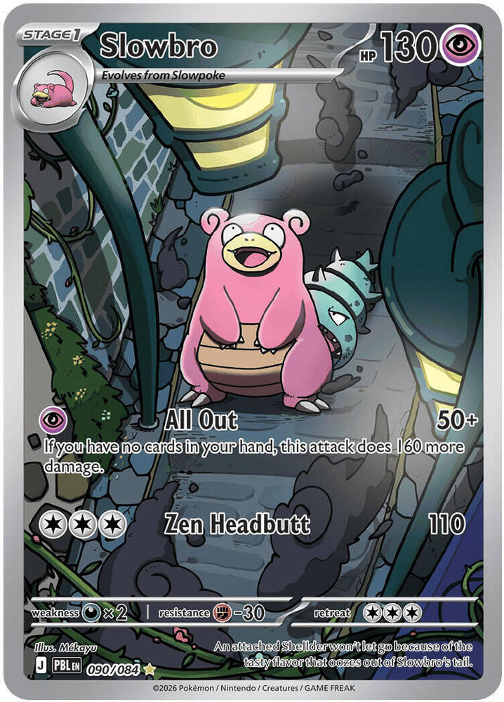 Pokemon Pitch Black Slowbro 090/084 IR Holofoil