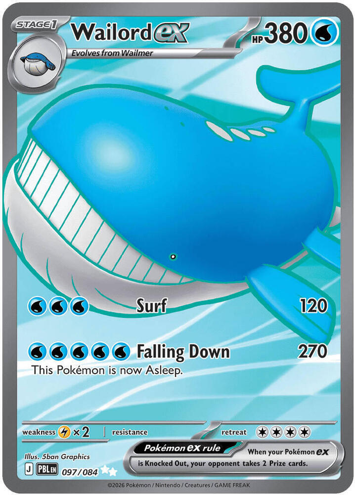 Pitch Black Wailord ex 097/084 UR - JN