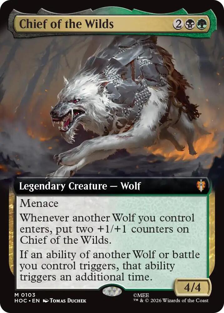 MTG: The Hobbit: Eternal-Legal Chief of the Wilds (Extended Art) 103 M Normal