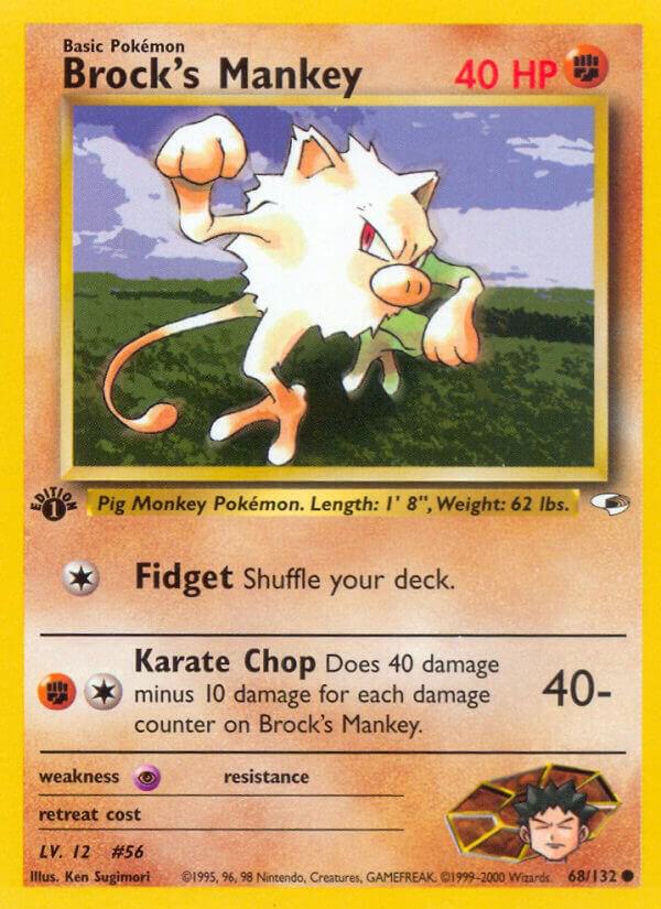 Pokemon Gym Heroes Brock's Mankey (68) 68
