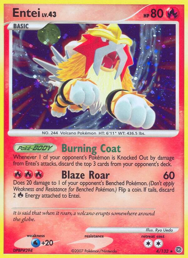 Pokemon Secret Wonders Entei 4 Holo Rare Holofoil