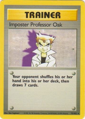 Pokemon Base Set 2 Imposter Professor Oak 102 Rare
