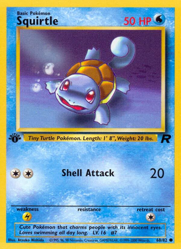 Pokemon Team Rocket Squirtle 1st Edition 68
