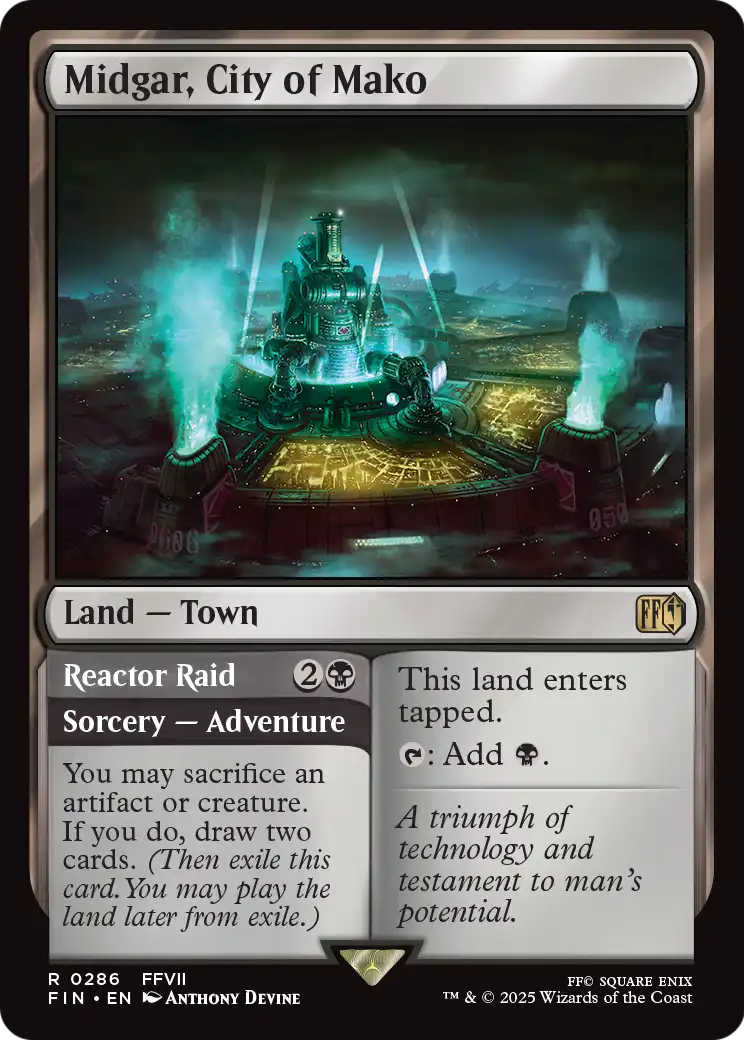Midgar, City of Mako // Reactor Raid - Final Fantasy - Magic The Gathering card