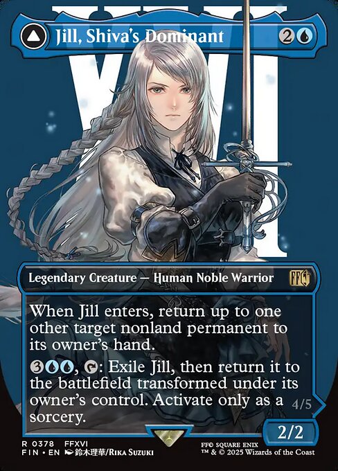 Jill, Shiva's Dominant // Shiva, Warden of Ice (Final Fantasy) Magic: The Gathering card