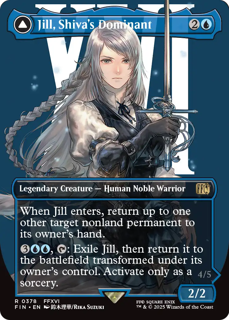 Jill, Shiva's Dominant // Shiva, Warden of Ice - Final Fantasy - Magic The Gathering card