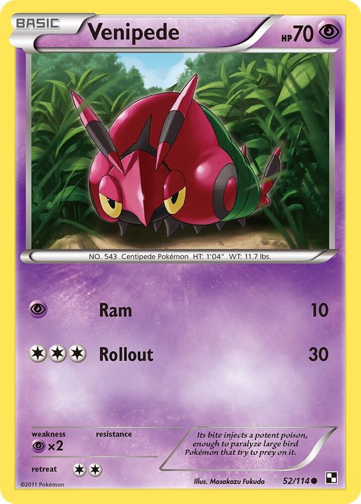 Pokemon Black and White Venipede 52