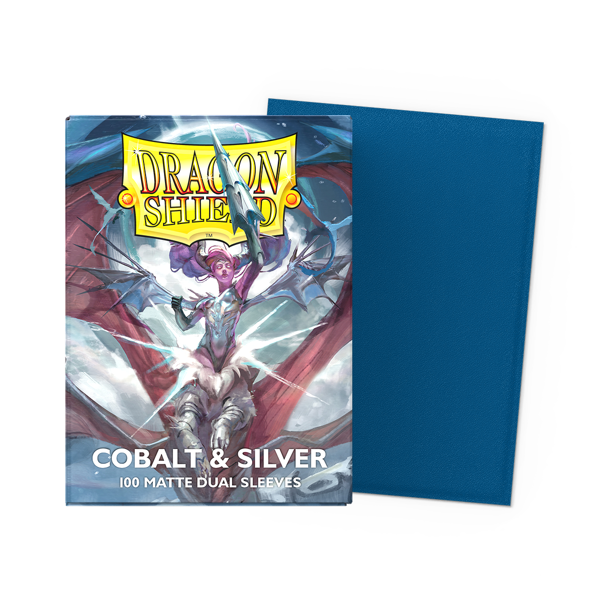 Dragon Shield 100ct Sleeves - Dual Matte Cobalt & Silver