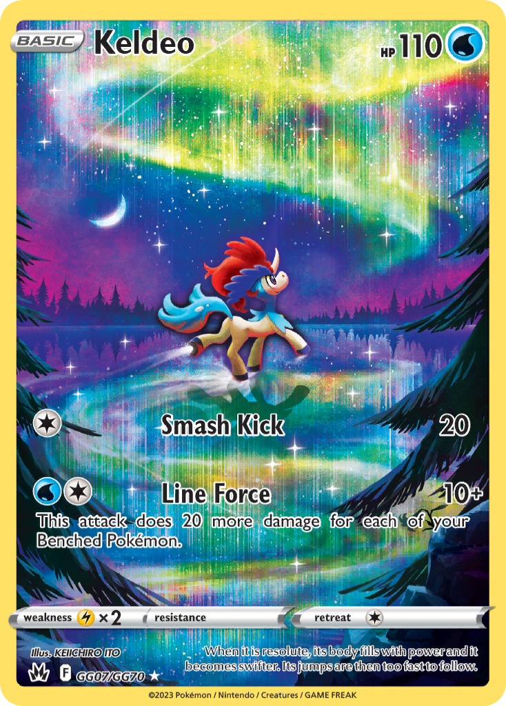 Keldeo - Crown Zenith Galarian Gallery GG07 - Pokemon trading card