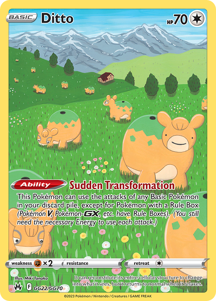 Ditto - Crown Zenith Galarian Gallery GG22 - Pokemon trading card
