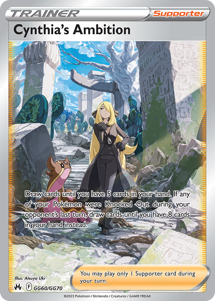 Cynthia's Ambition - Crown Zenith Galarian Gallery GG60 - Pokemon trading card