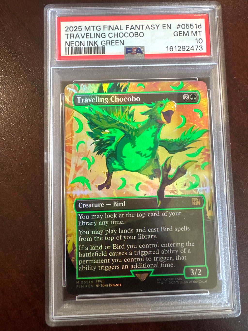 MTG Neon Green Traveling Chocobo - PSA 10