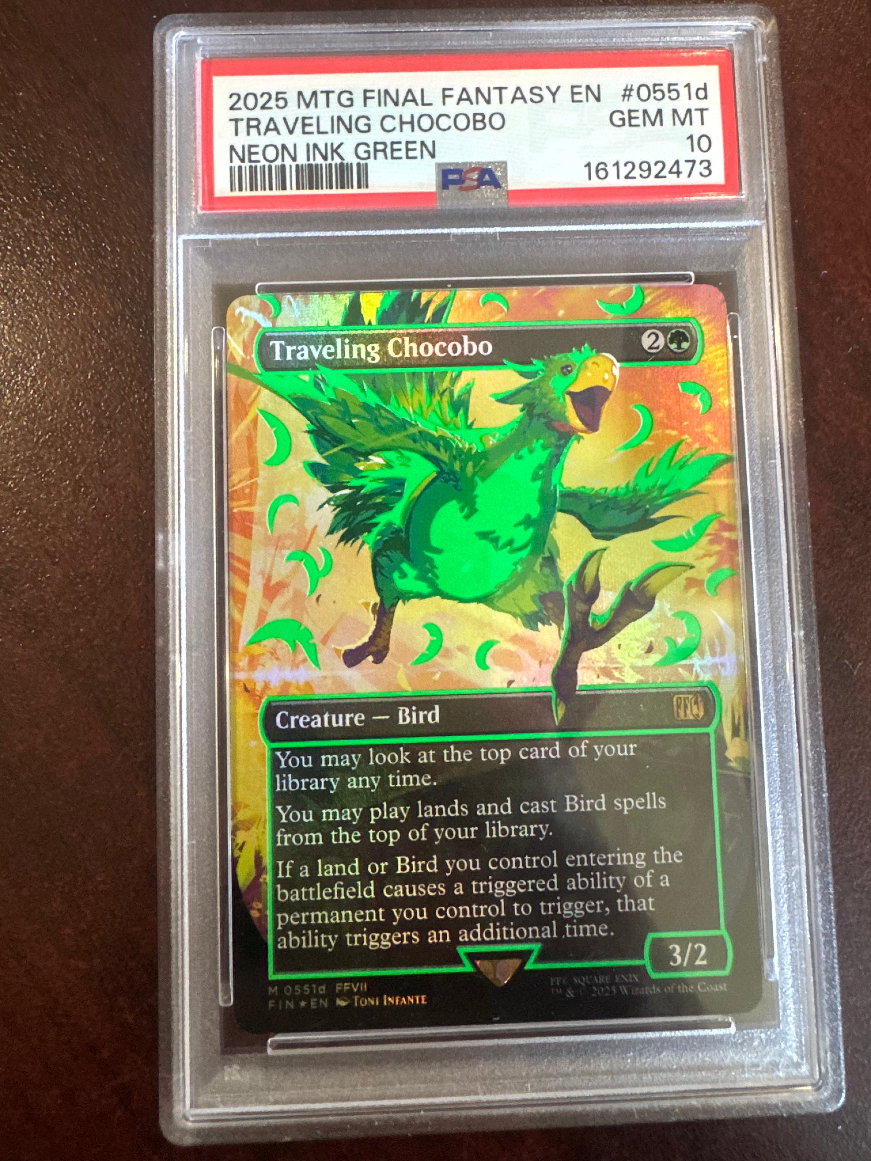 MTG Neon Green Traveling Chocobo - PSA 10