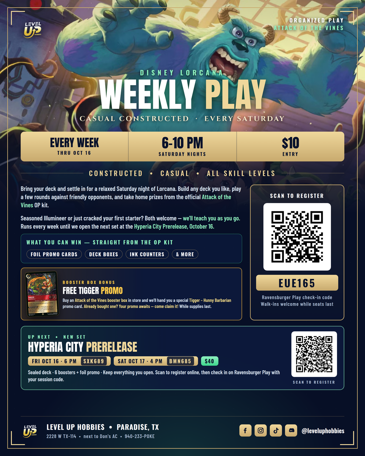 Disney Lorcana Weekly (Constructed) Event