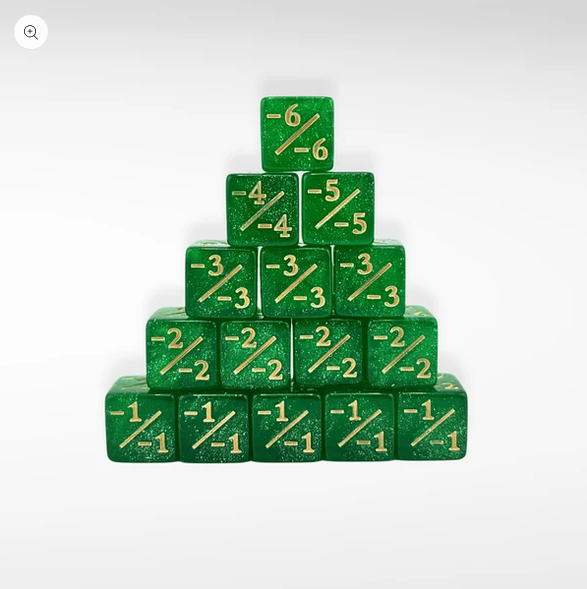 Nerd Gear Green Mini -1 Counter Dice - 15 PK