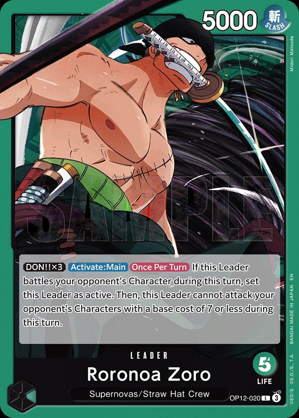 Roronoa Zoro OP12-020 One Piece Card Game