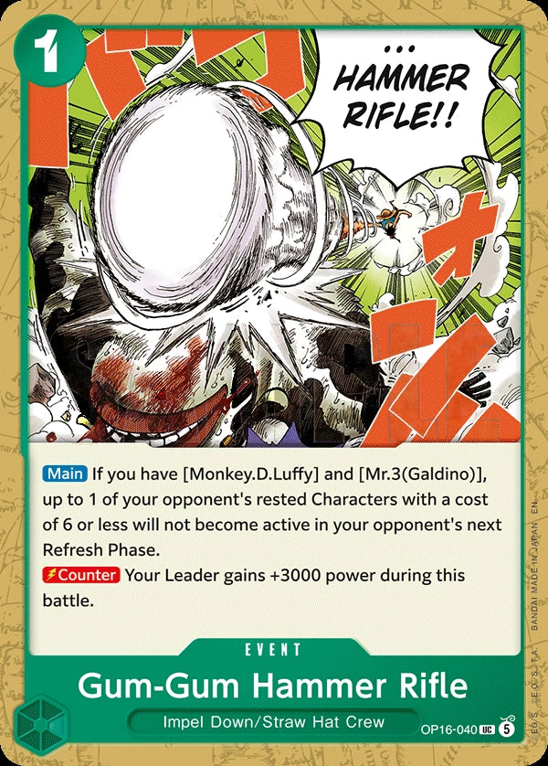 Gum-Gum Hammer Rifle OP16-040 One Piece Card Game