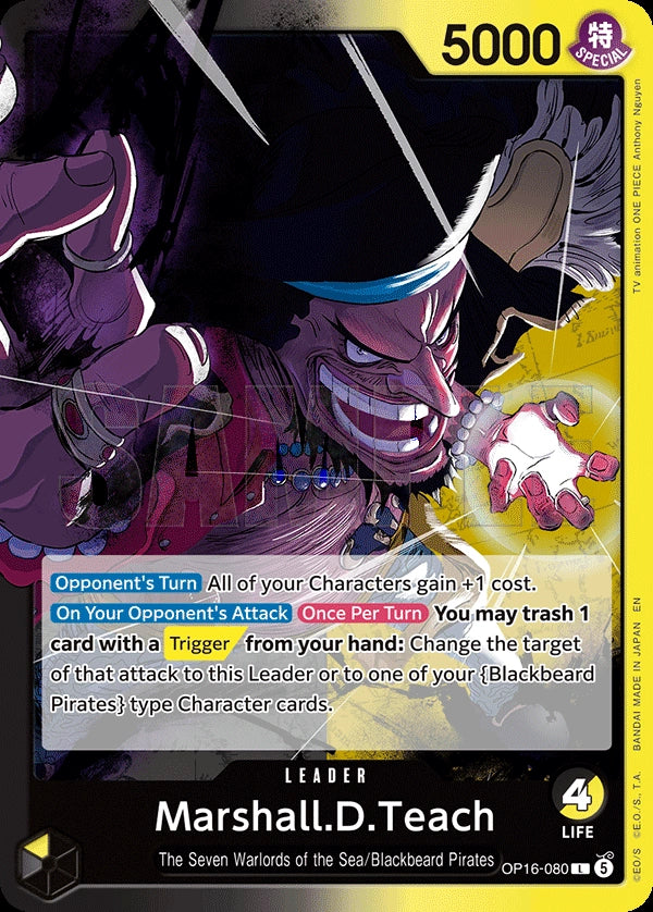 Marshall.D.Teach OP16-080 One Piece Card Game