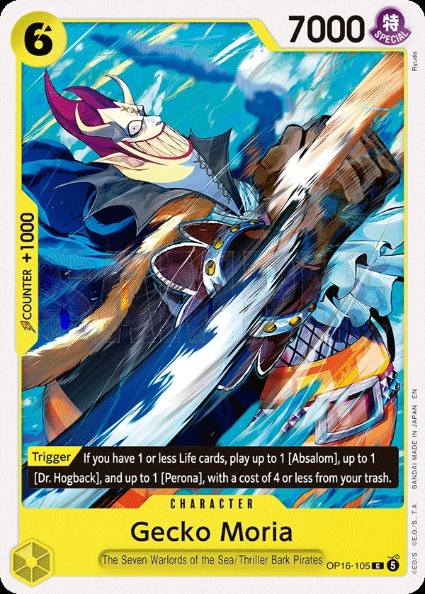 Gecko Moria OP16-105 One Piece Card Game
