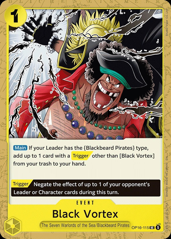 Black Vortex OP16-115 One Piece Card Game