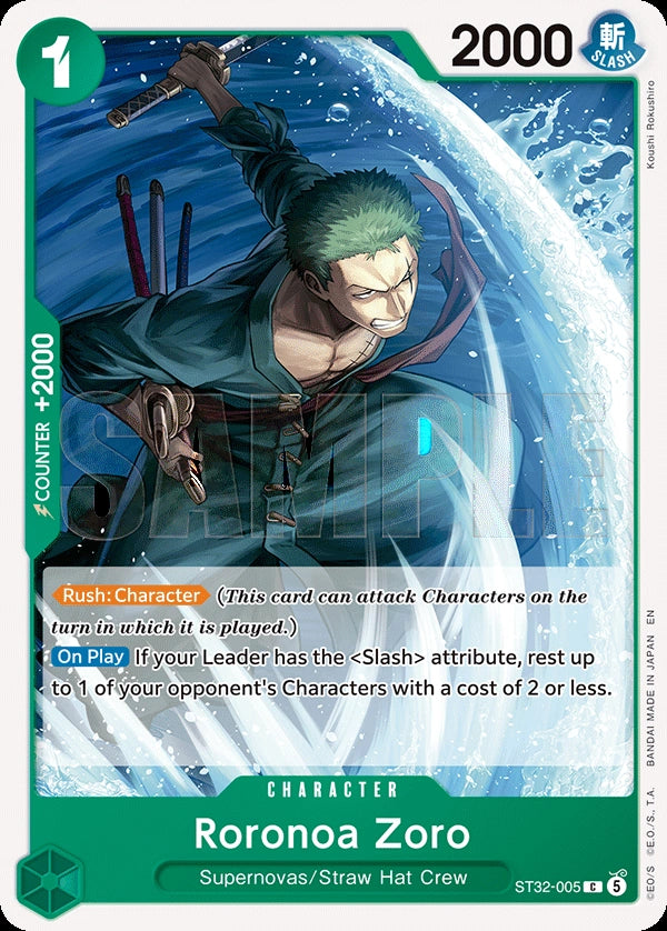 Roronoa Zoro ST32-005 One Piece Card Game