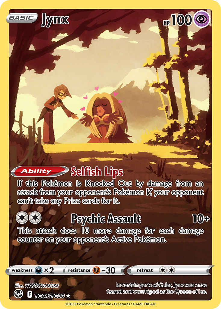 Jynx - Silver Tempest Trainer Gallery TG04 - Pokemon trading card