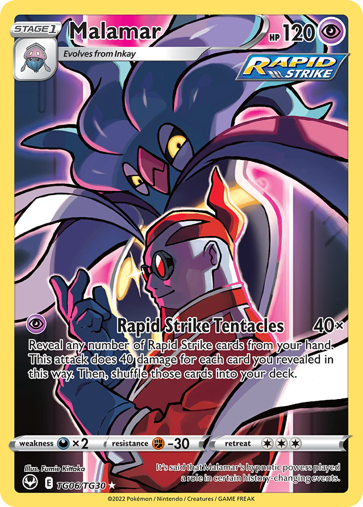 Malamar - Silver Tempest Trainer Gallery TG06 - Pokemon trading card
