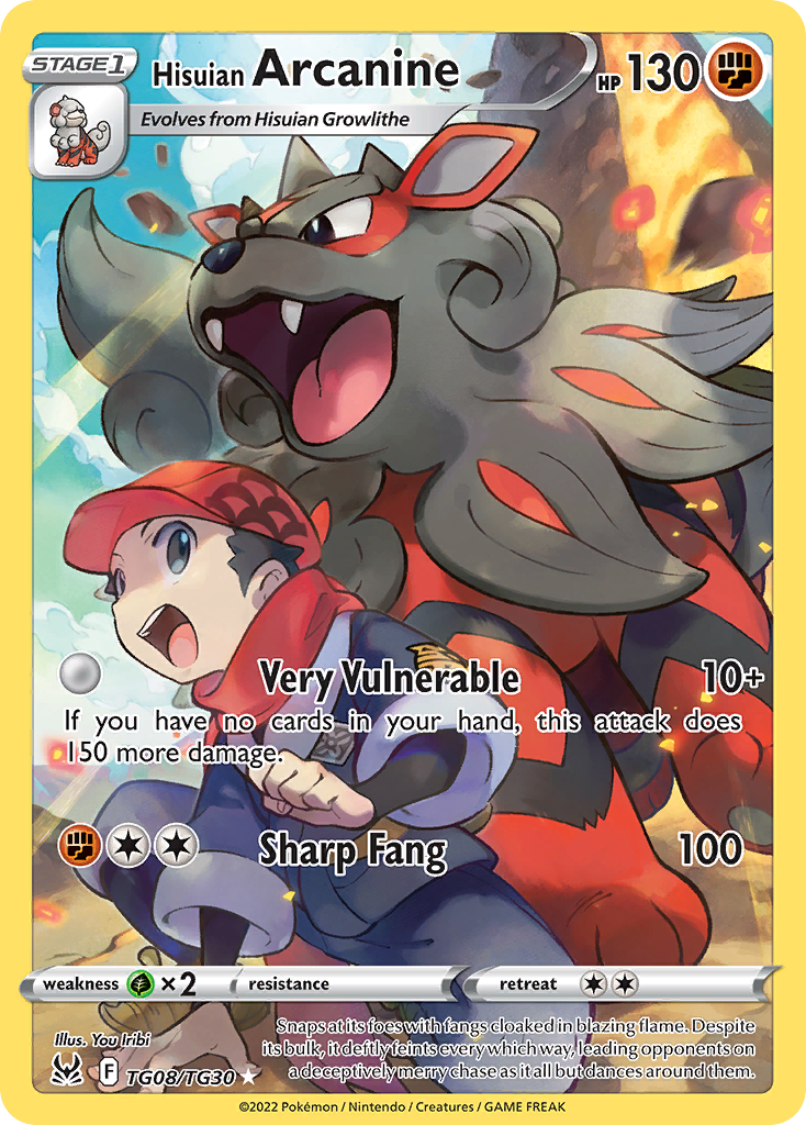 Hisuian Arcanine - Lost Origin Trainer Gallery TG08 - Pokemon trading card