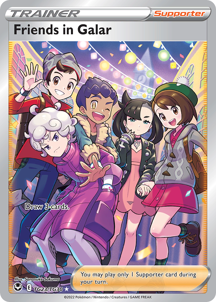 Friends in Galar - Silver Tempest Trainer Gallery TG23 - Pokemon trading card