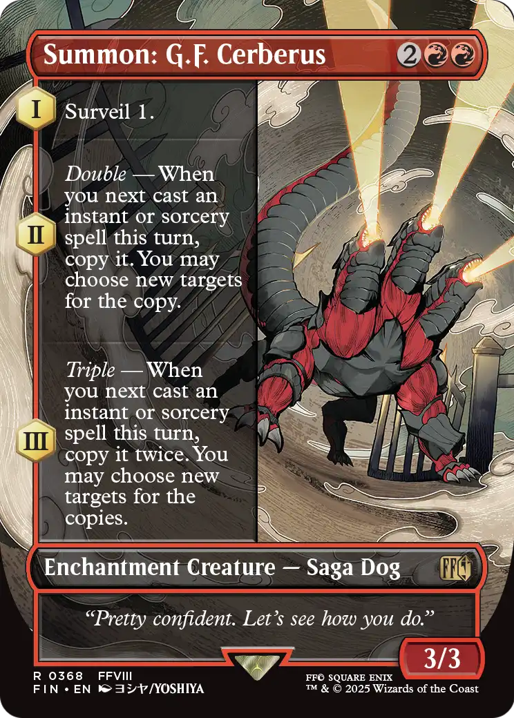 Summon: G.F. Cerberus - Final Fantasy - Magic The Gathering card